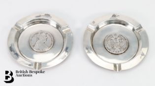 Two Iraqi Silver Ashtrays