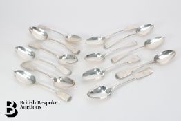 Thirteen Silver Dessert Spoons