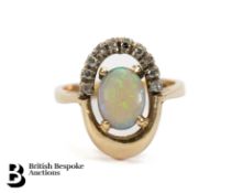 14ct Bespoke Diamond and Opal Ring