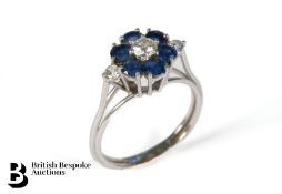18ct White Gold Sapphire Ring