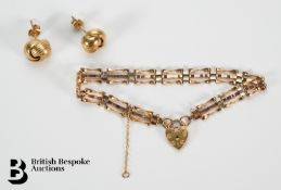 9ct Yellow and White Gold Link Bracelet