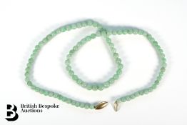 20th Century Green Jade Necklace