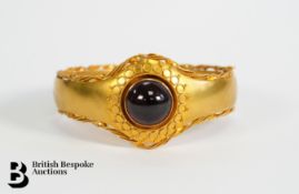 Victorian 14/15ct Gold and Garnet Bangle