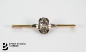 14/15ct Yellow Gold Bar Brooch