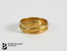 22ct Gold Serpent Ring