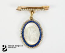 18ct Portrait Miniature Brooch