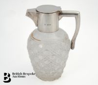 Cut Crystal and Silver Mounted Claret Jug