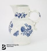 Large Blue and White Worcester Cabbage Jug