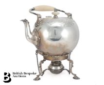 Victorian Silver Spirit Kettle