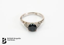 14ct White Gold Sapphire and Diamond Ring