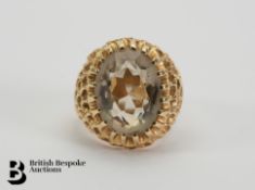 14ct Yellow Gold Quartz Ring