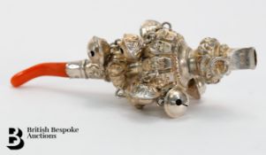 Victorian Sterling Silver Teether and Rattle