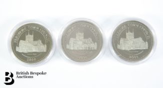 Three Pershore Commemorative Coins 2000
