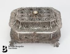 Russian Silver Filigree Box