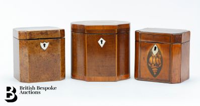 Three 19th Century Tea Caddy