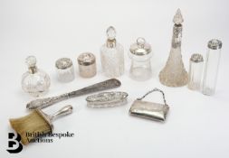 Silver and Cut Glass Scent Bottles