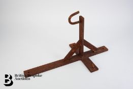 WWII Era Cast Iron Wall Bracket for a Scramble Bell