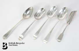 Four Georgian Silver Tablespoons