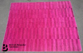 Contemporary Fucshia Pink Wool Carpet