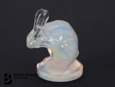 Rene Lalique Opalescent Lapin Glass Seal