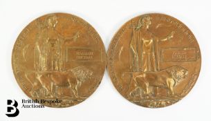 WWI Bronze Death Plaques