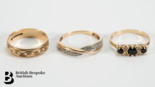 Three 9ct Gold Rings