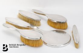 Five Piece Silver Dressing Table Set