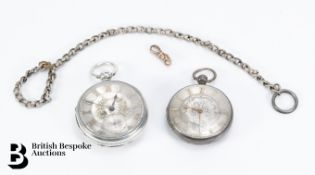 Victorian Silver Fusee Pocket Watches