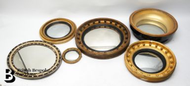 Six Antique Circular Mirrors