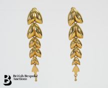 Pair of 18ct Gold Drop Earrings
