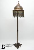 North African Brass Standard Lamp