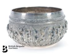 Burmese Silver Fruit Bowl