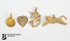 Collection of 10ct Gold Pendants