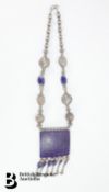Afghan Multan Blue Enamel Necklace