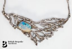 Sterling Silver and Opal Necklace