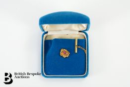 18ct Gold and Ruby Nugget Tie Stud