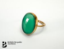 9ct Gold Green Agate Ring