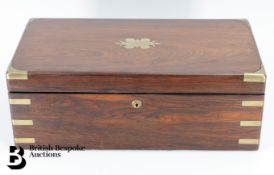 Large Rosewood Campaign Writing Box