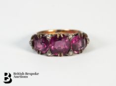 Antique Pink Tourmaline Diamond Ring