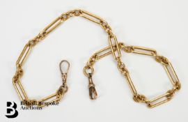 Gold Fancy Link Fob Chain