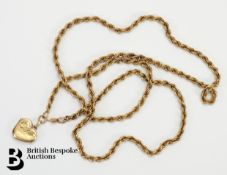 9ct Yellow Gold Rope Link Chain
