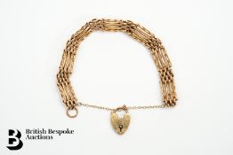 9ct Gold Gate Link Bracelet