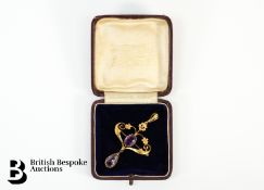 Art Nouveau Pendant Brooch