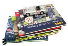 Signed Sir Stirling Moss Interest - Four Scrap Books, Wine and Model Car