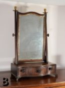 George III Mahogany Serpentine Box Toilet Mirror