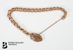 9ct Rose Gold Curb Link Bracelet