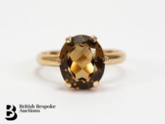 14ct Gold Smoky Quartz Ring