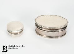 Oval Silver Trinket Box