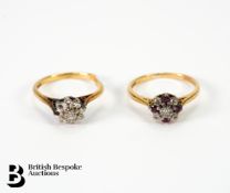 18ct Gold Diamond and Ruby Ring