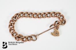 9ct Rose Gold Fancy Curb Link Bracelet
